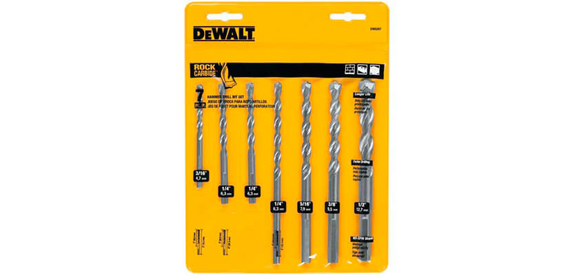 DEWALT DW5207 7-Piece Masonry Drill Bit Set